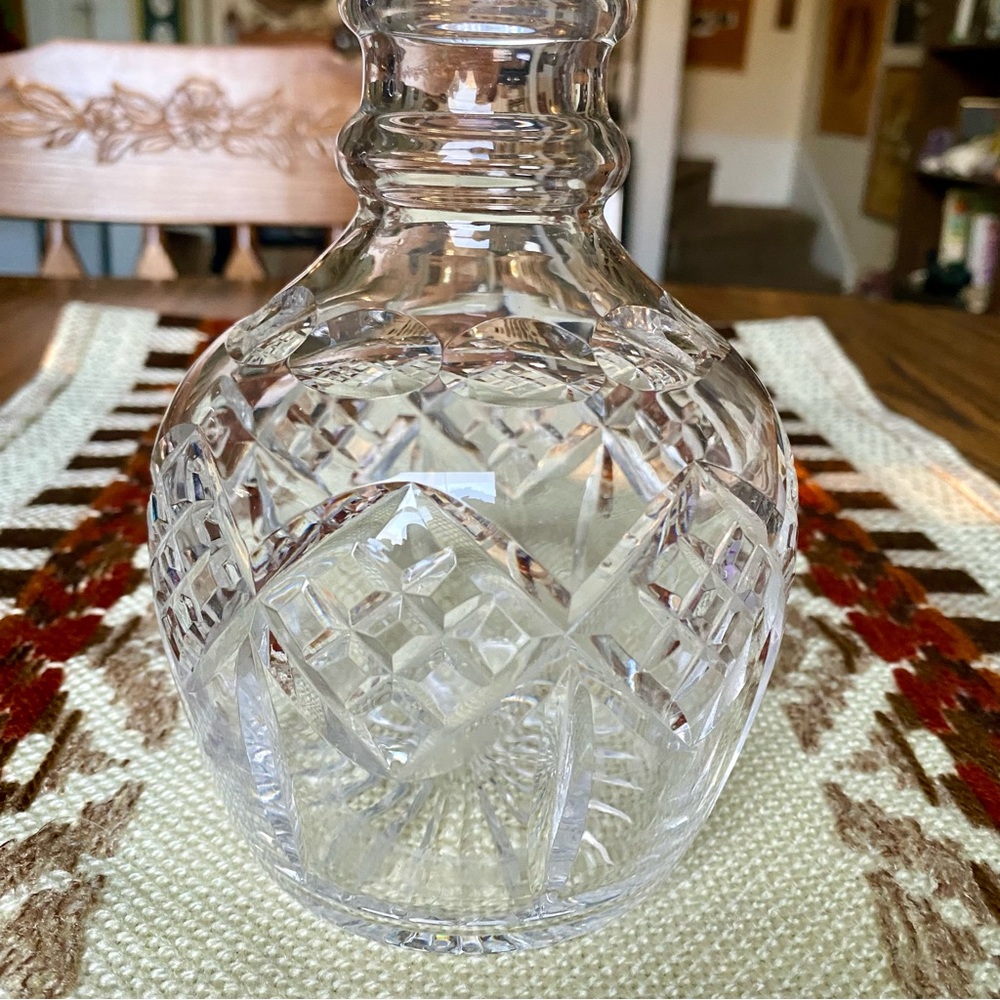 Antique Diamond Pattern Stuart Crystal Glass Whiskey Decanter - Picture 2 of 7